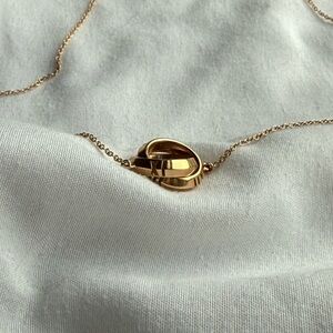 Tiffany & Co. Atlas X Closed Interlocking Necklace K18YG